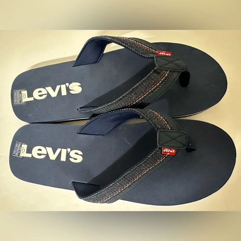 Levi's Dark Blue Flip Flops Size 12 Men’s